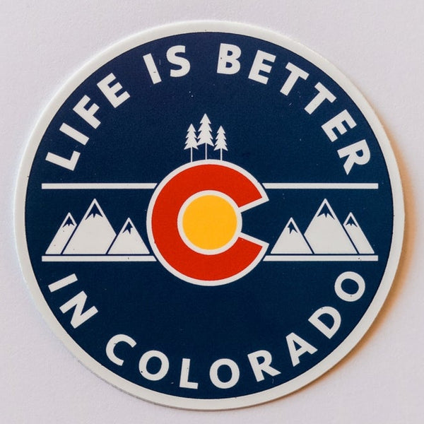 Life is Better in Colorado Vinyl Sticker