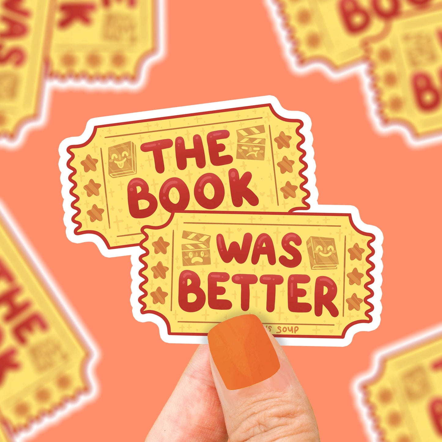 Book Was Better Movie Ticket Vinyl Sticker