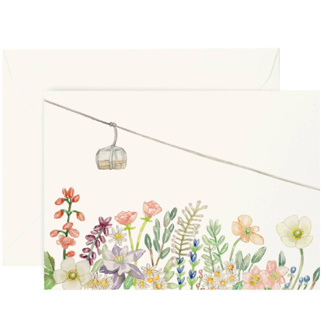 Wildflower Gondola Watercolor Card