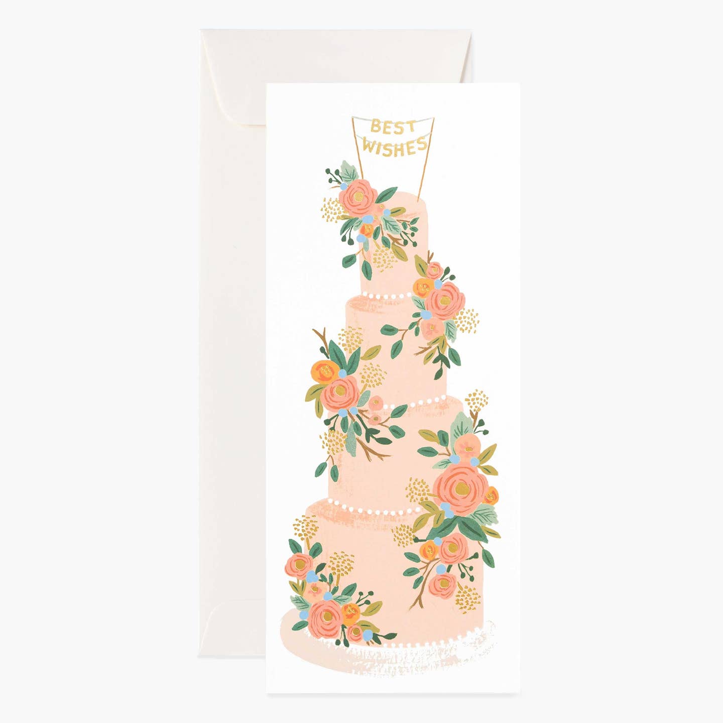 Tall Wedding Cake Money Holder Card
