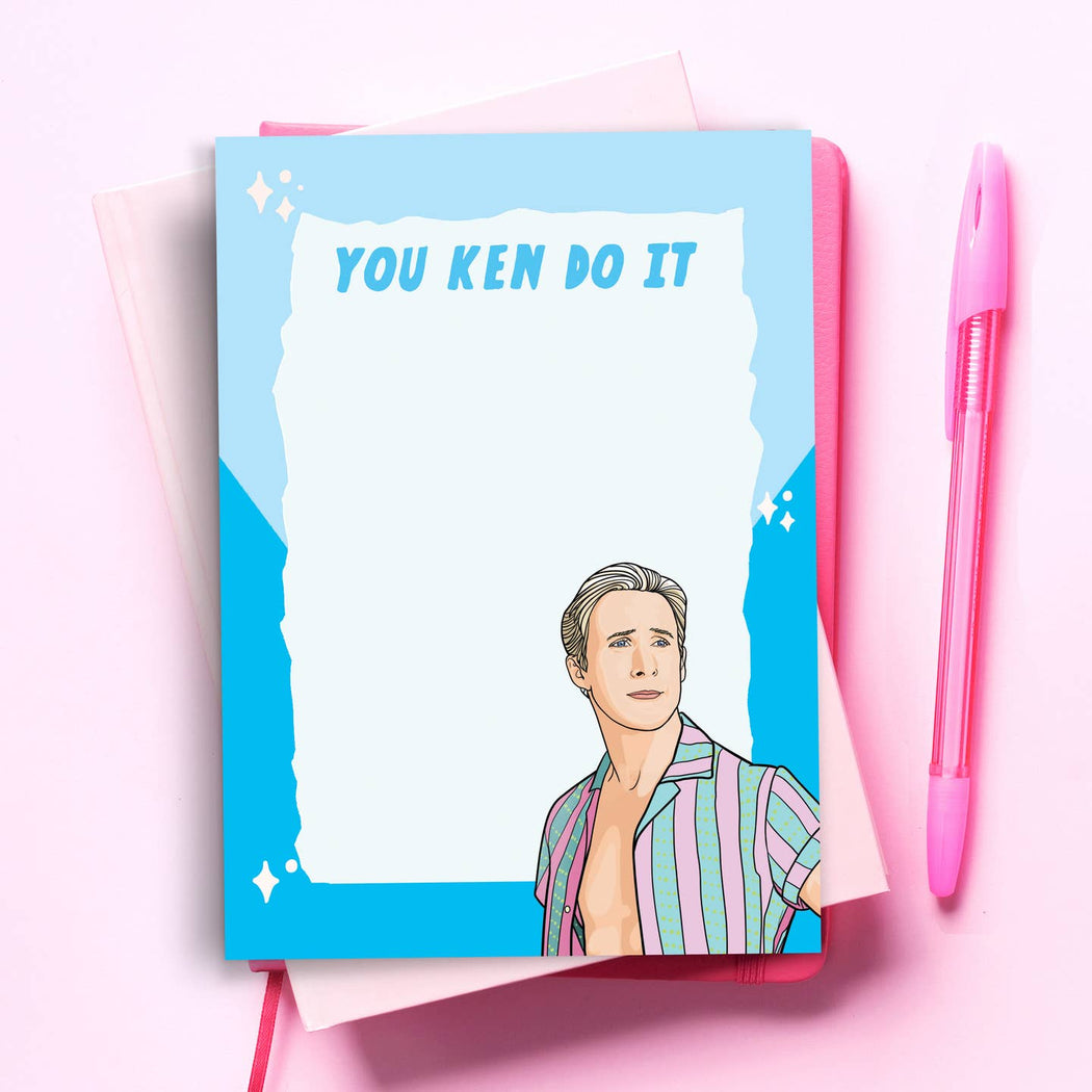 Ken You Can Do It Barbie Notepad