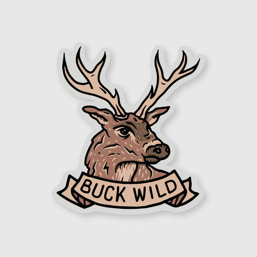 Buck Wild Deer Vinyl Sticker