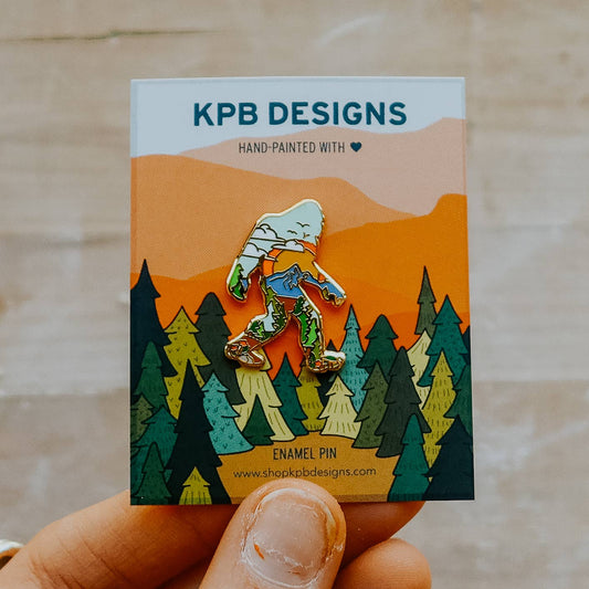 Sunset Sasquatch Enamel Pin