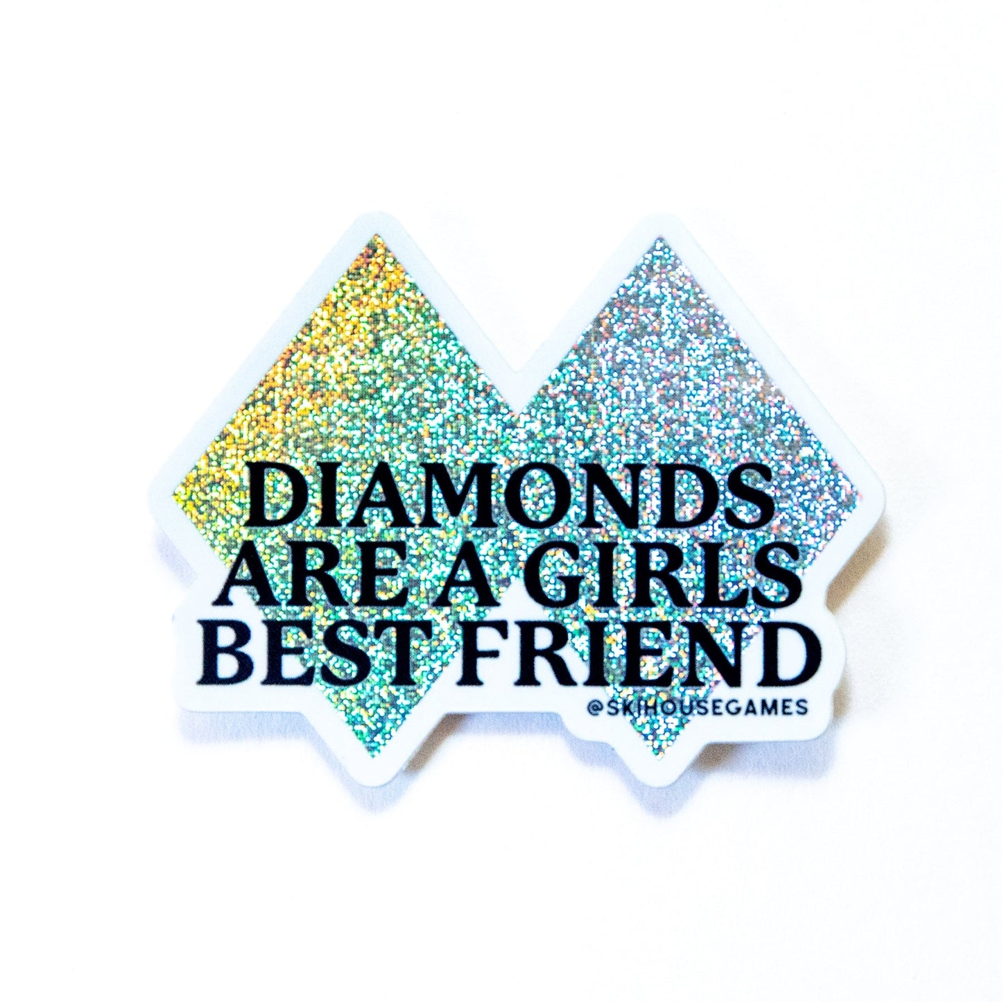 Diamonds Are a Girls Best Friend Ski Vinyl Sticker
