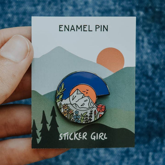 Colorado Floral C Sign Enamel Pin