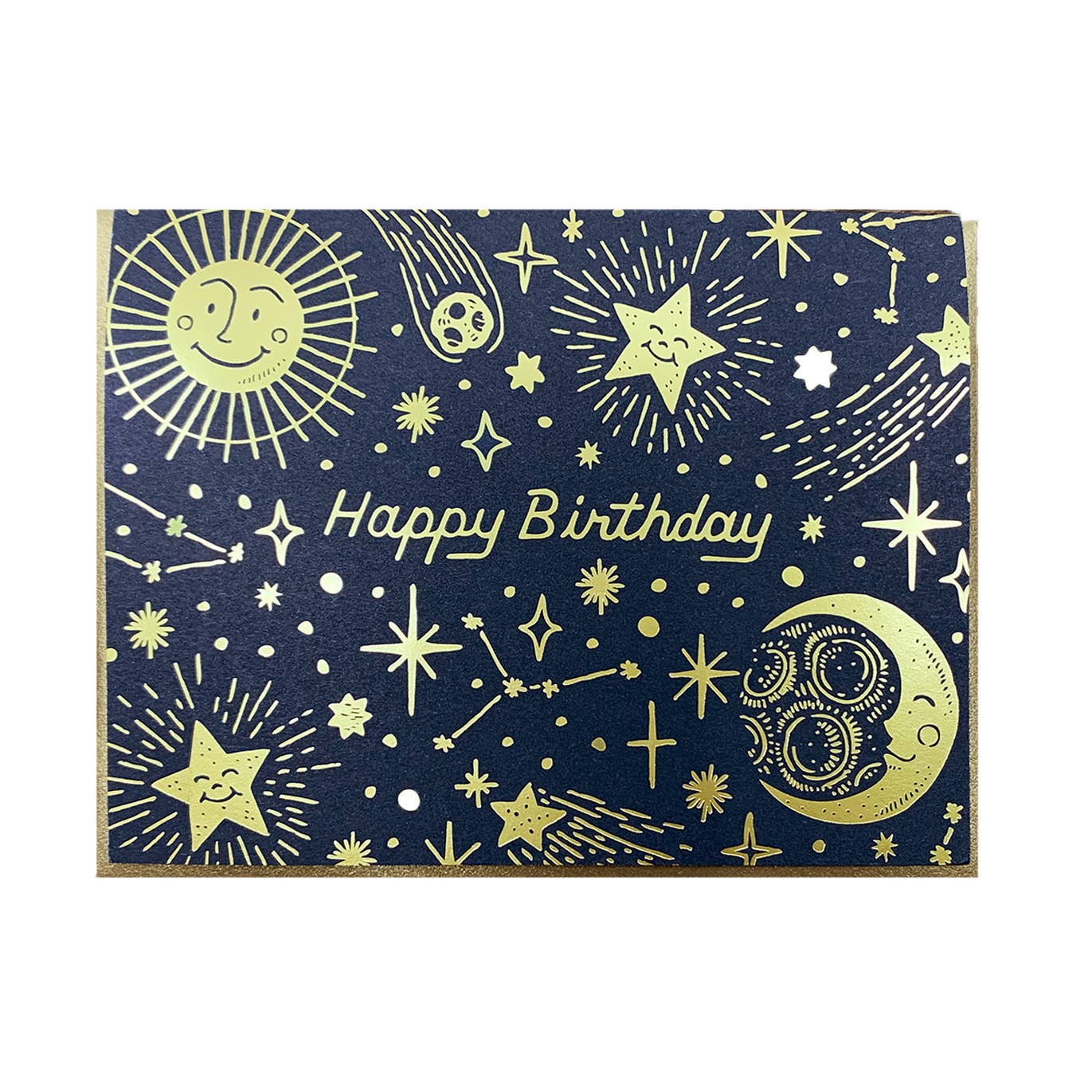 Celestial Stars Sun Birthday Card