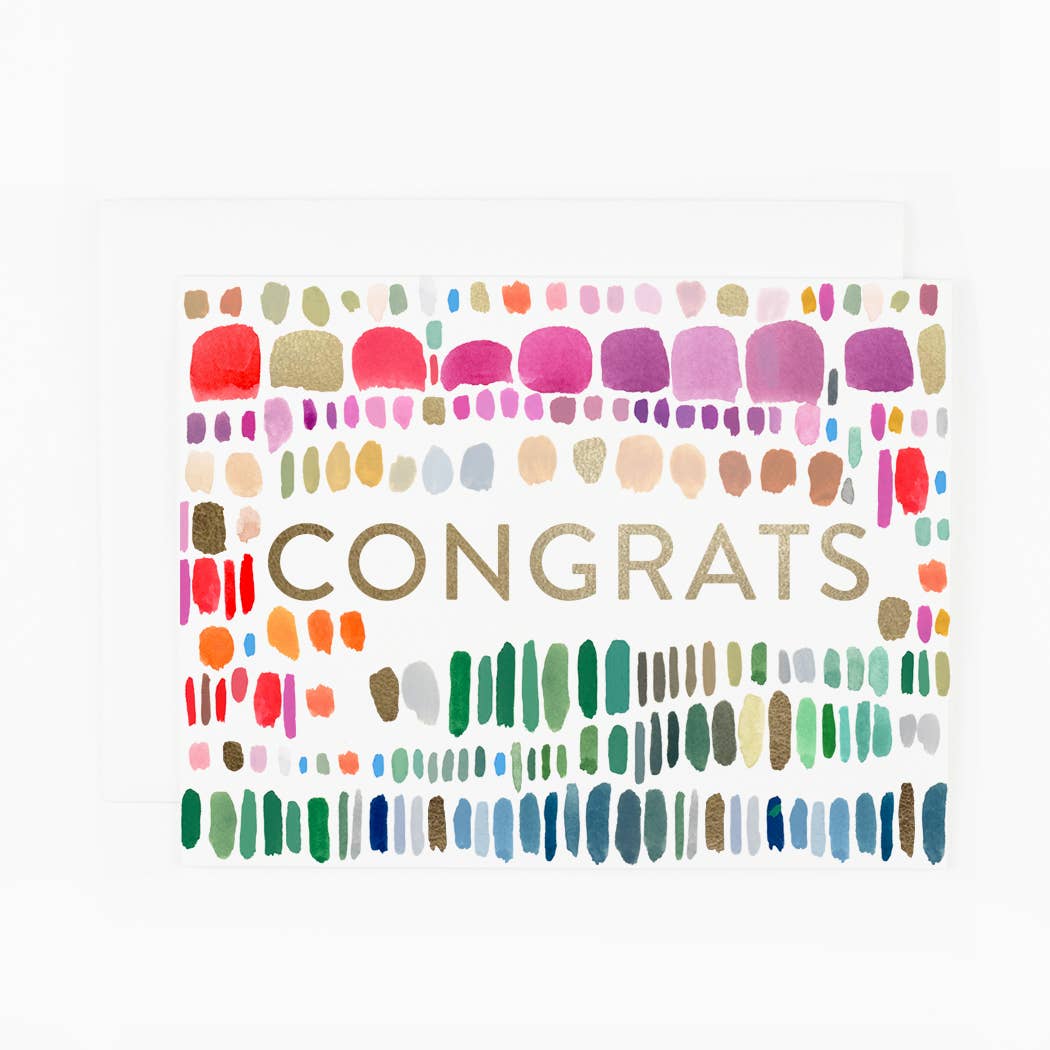 Congrats Paint Marks Card