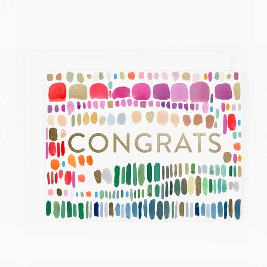Congrats Paint Marks Card