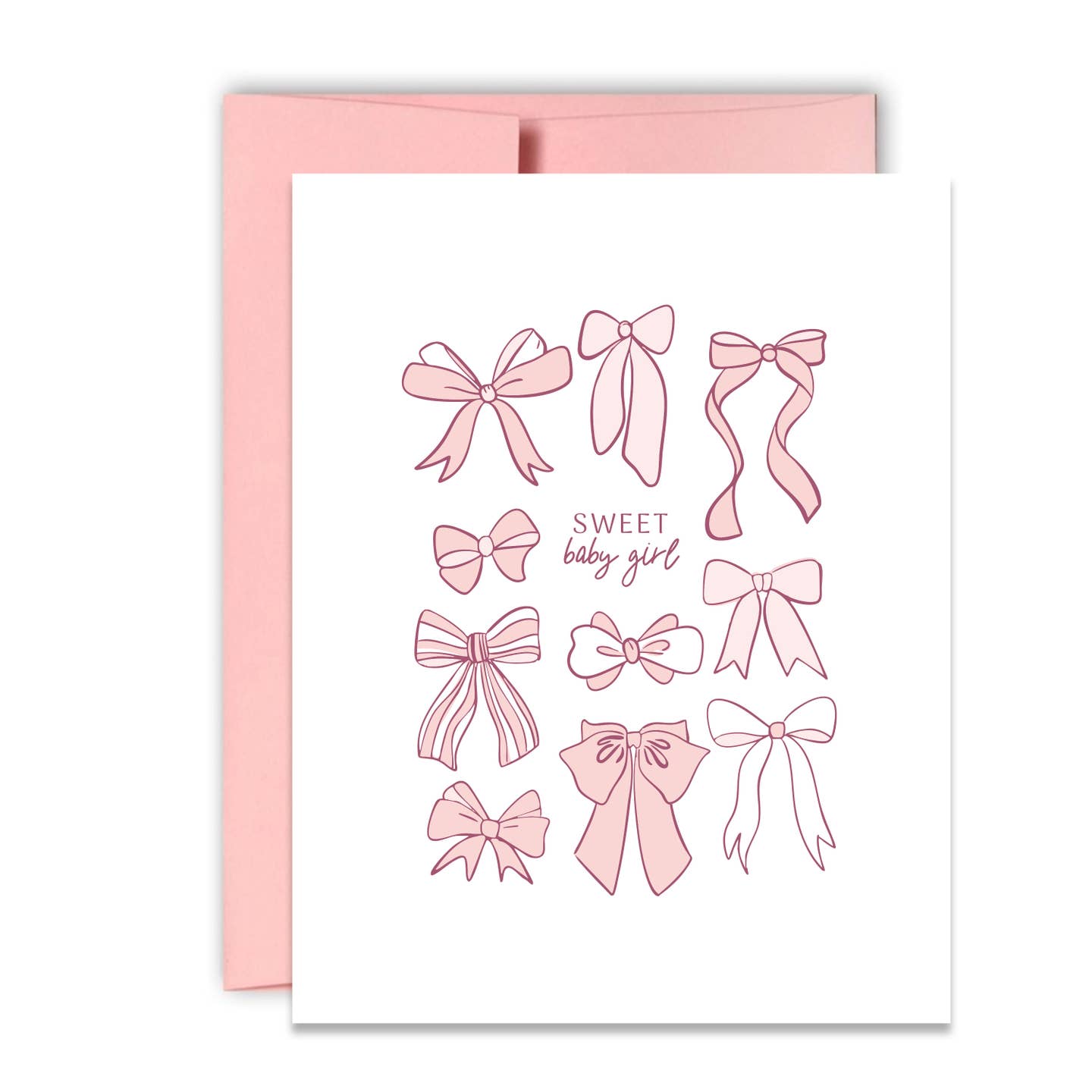 Sweet Baby Girl Bows Card