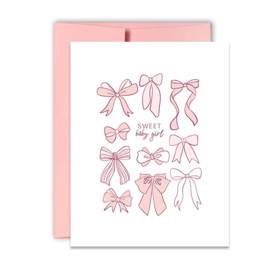 Sweet Baby Girl Bows Card