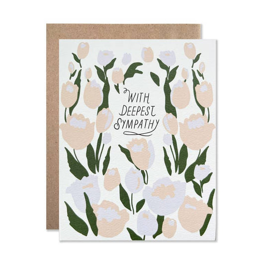 With Deepest Sympathy Tulips Card