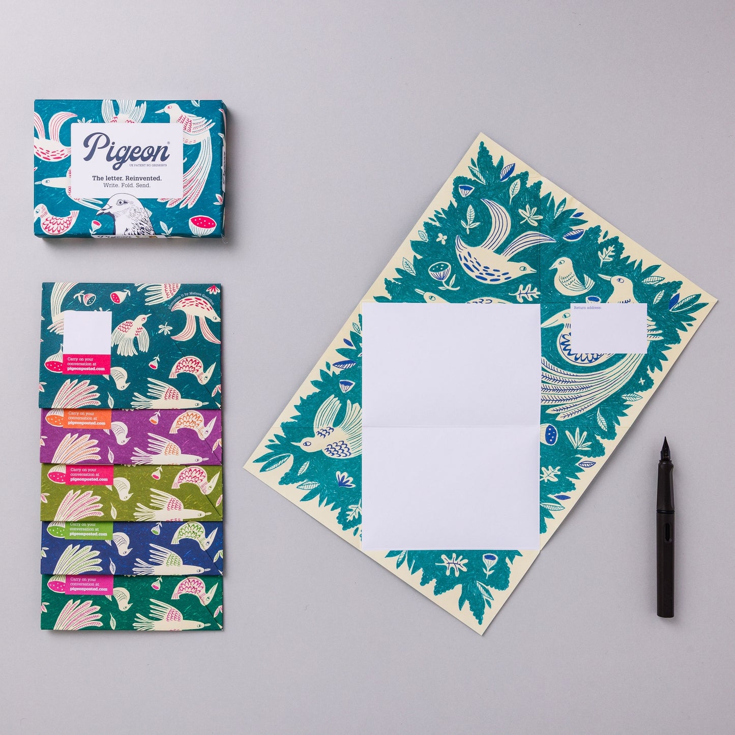 Fig & Feather Folding Letter Set