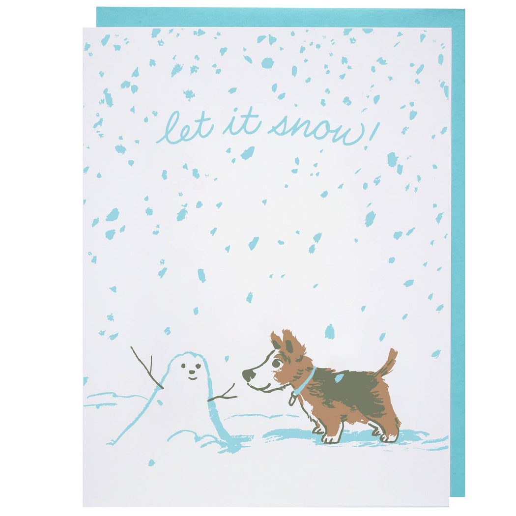 Dog Let it Snow Card