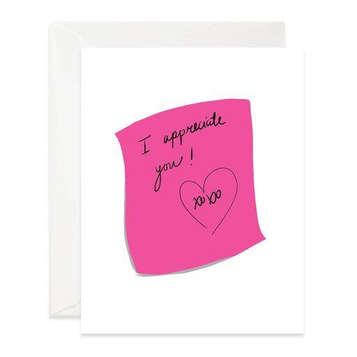 Post It Appreciate You Card