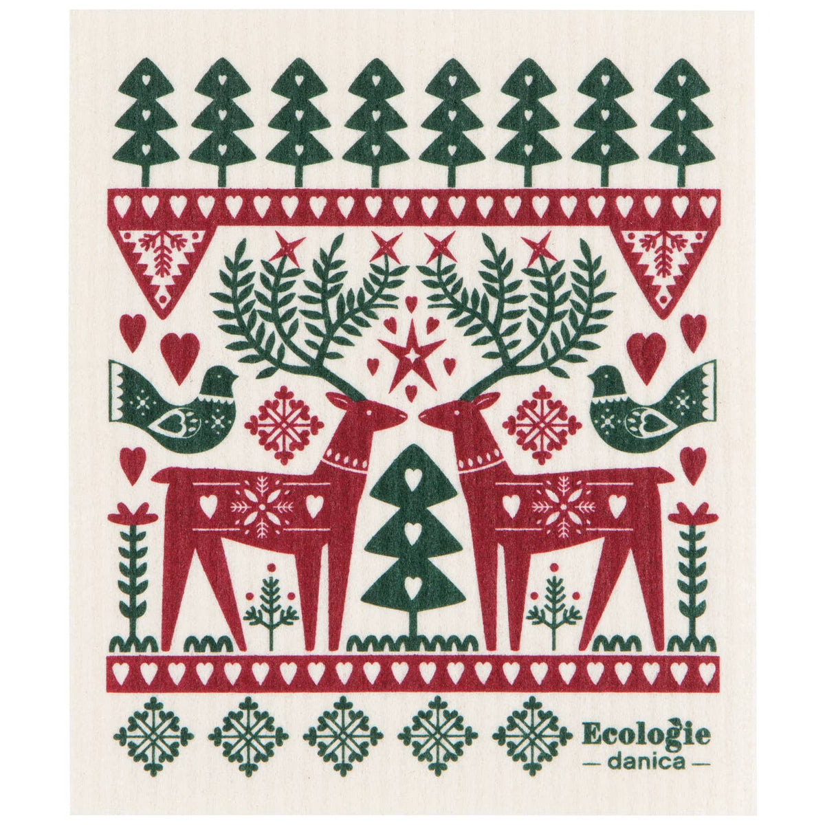 Folk Forest Swedish Dishcloth