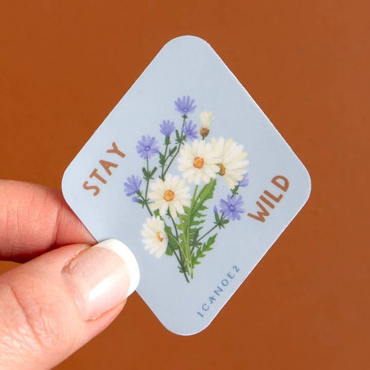 Stay Wild Vintage Blooms Sticker