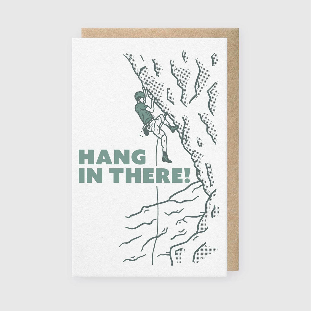 Hang in There Rock Climber Card