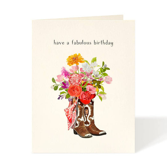 Bootquet Fabulous Birthday Card