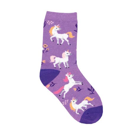 Unicorn Flowers Toddler Socks