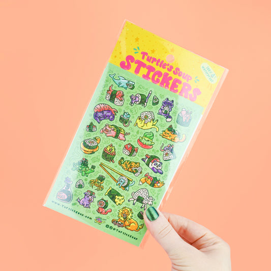 Sushi Animals Sticker Sheet