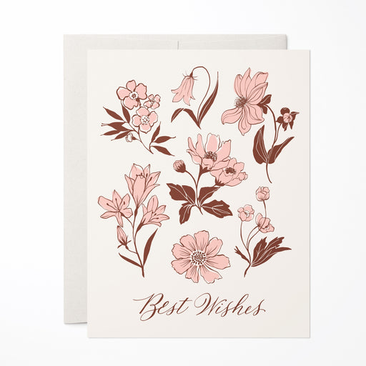 Best Wishes Scottish Floral Card