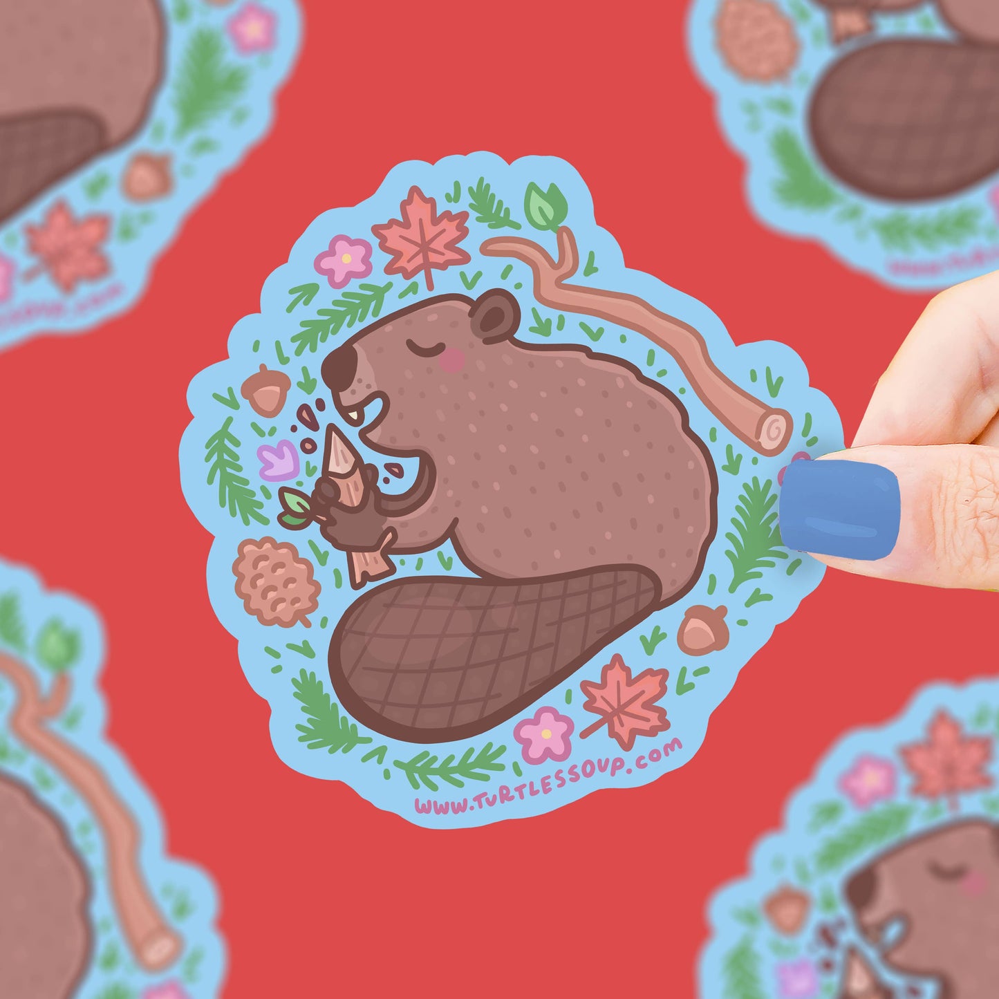 Busy Beaver Vinyl Sticker