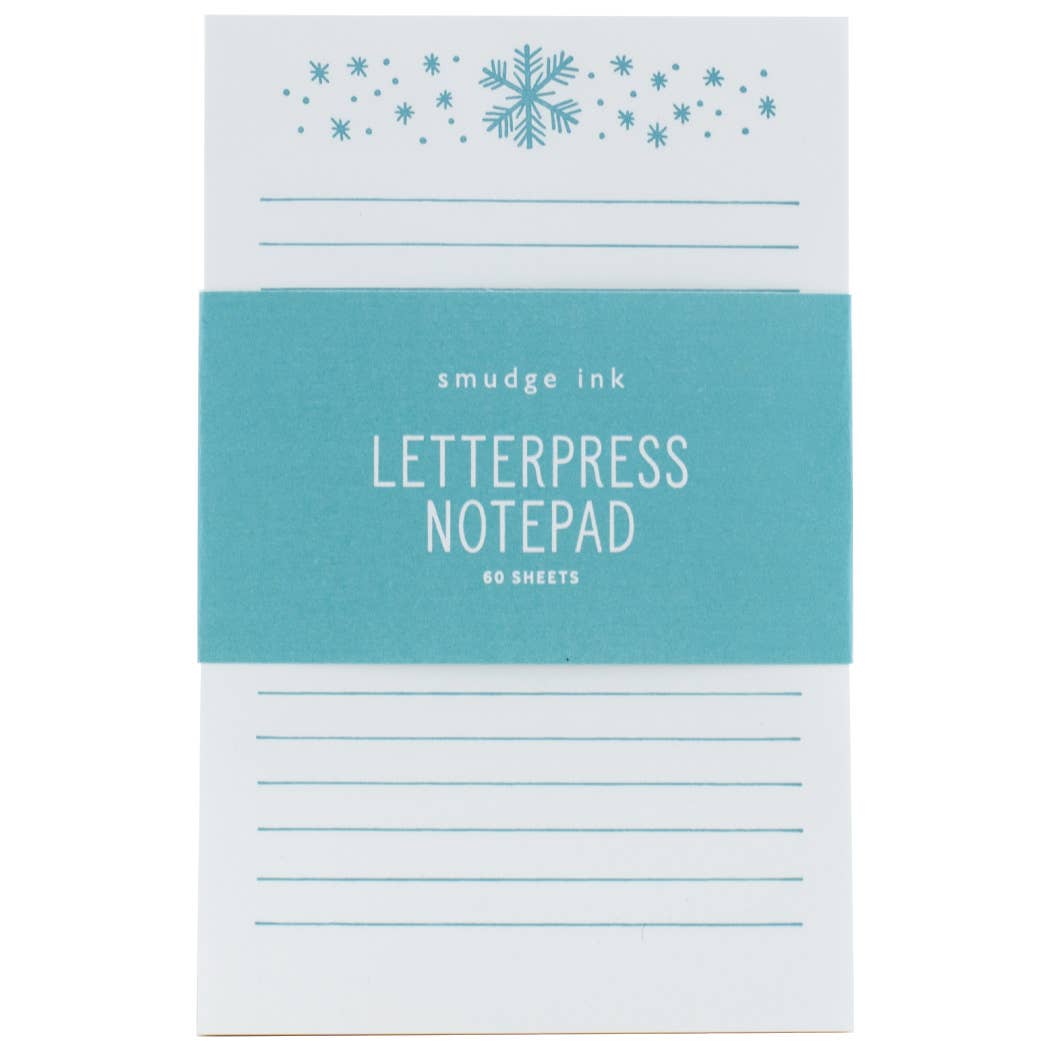 Snowflake Letterpress Notepad