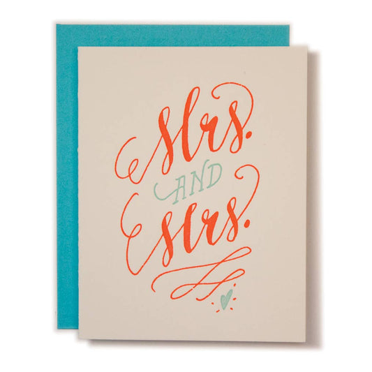 Mrs. and Mrs. Script Wedding Card