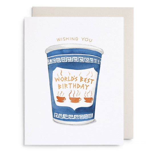 Worlds Best Birthday Coffee Cup Card