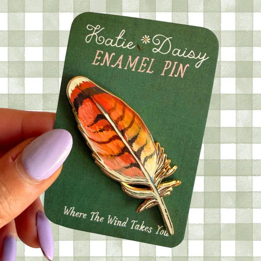 Feather Enamel Pin