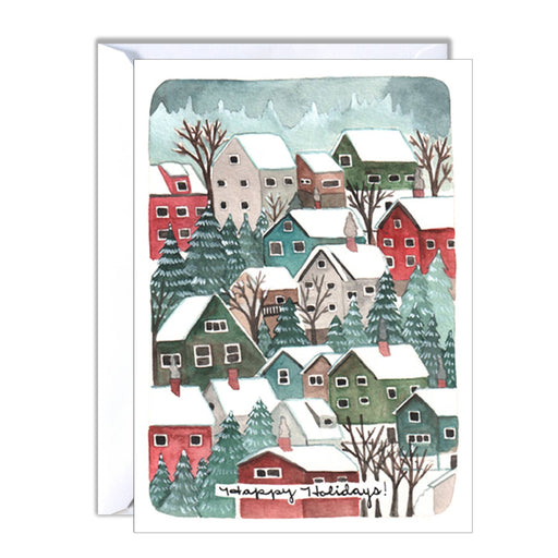 Houses Happy Holidays Card