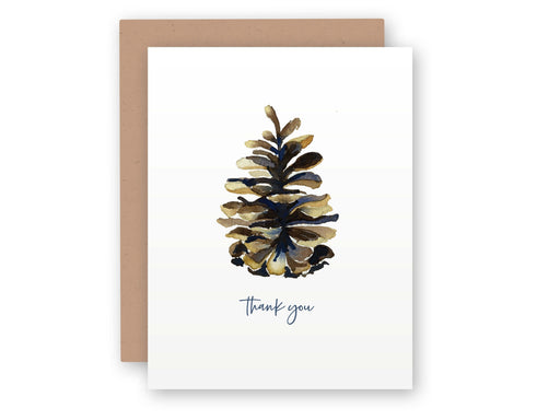 Pinecone Thank You Card