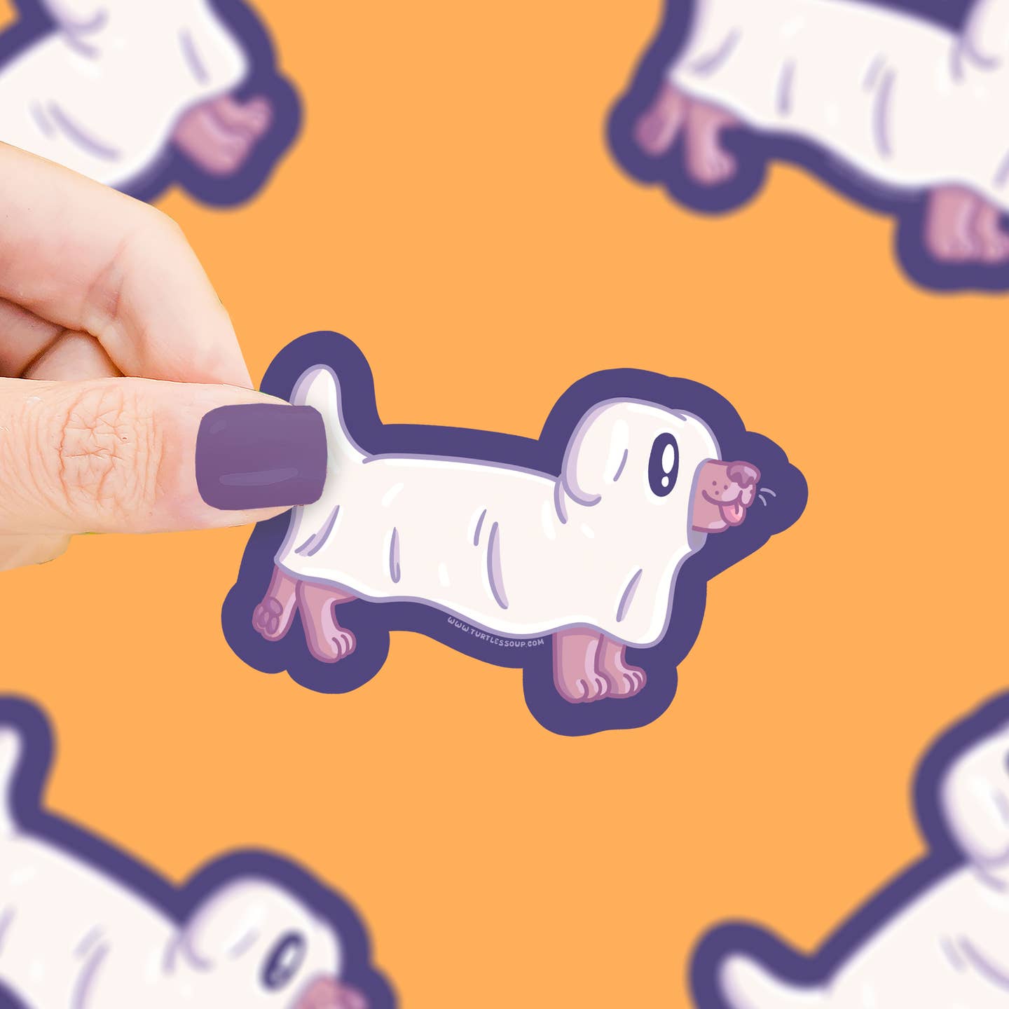 Ghost Puppy Dog Vinyl Sticker