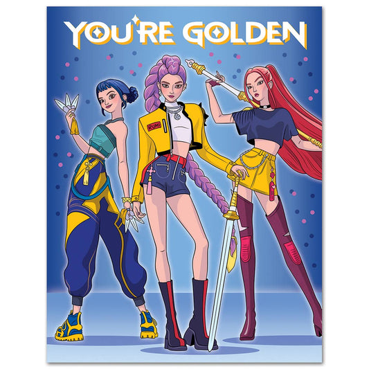 Kpop Golden Birthday Card