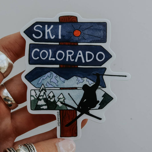 Ski Colorado Trail Sign Sticker