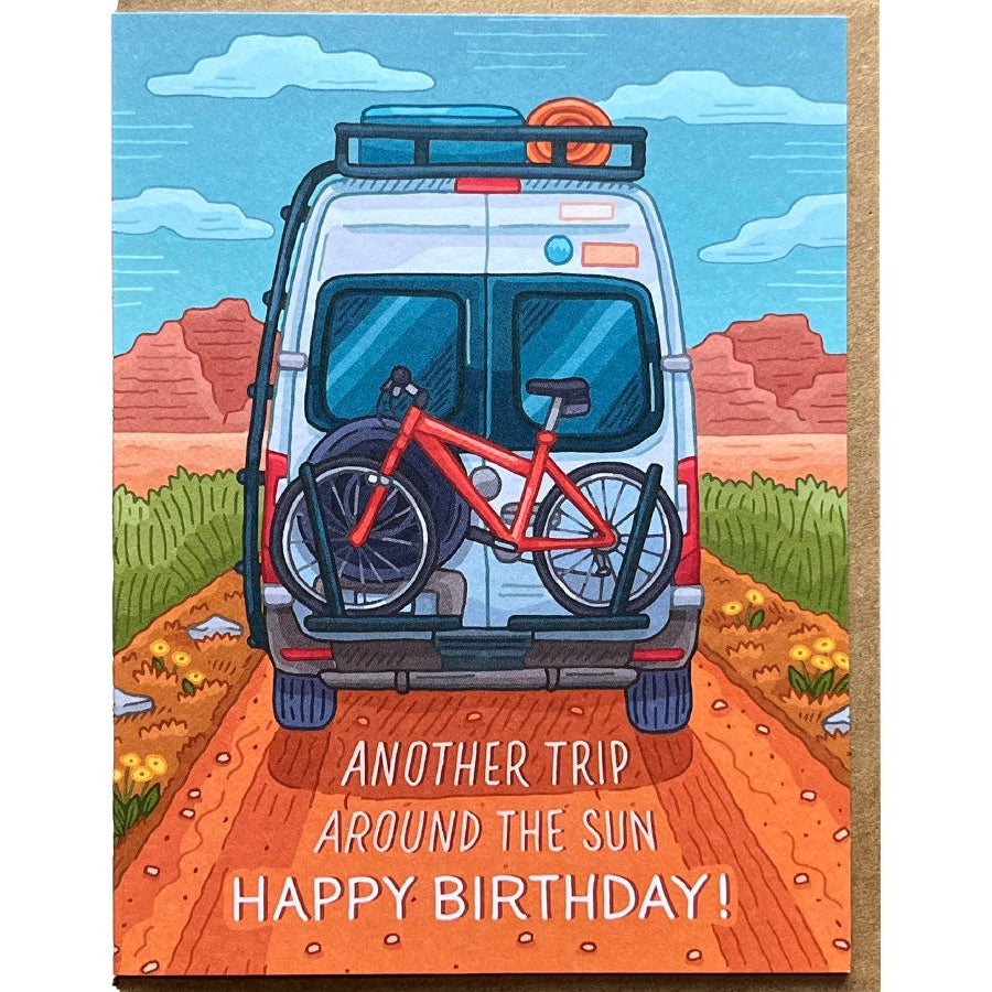 Van Another Trip Around Sun Birthday Card