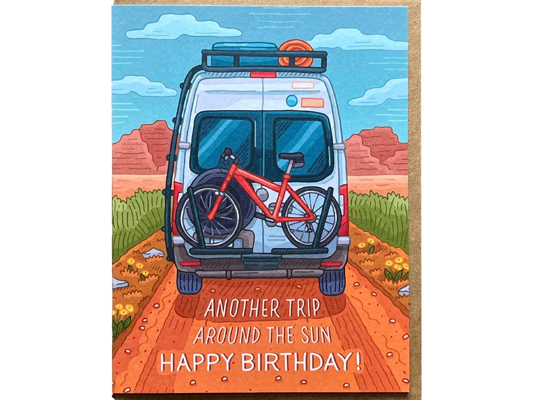 Van Another Trip Around Sun Birthday Card