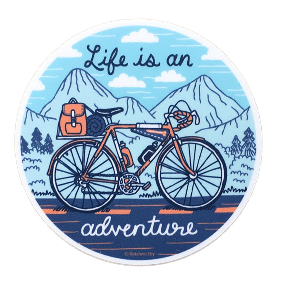 Life is and Adventure Bike Vinyl Sticker