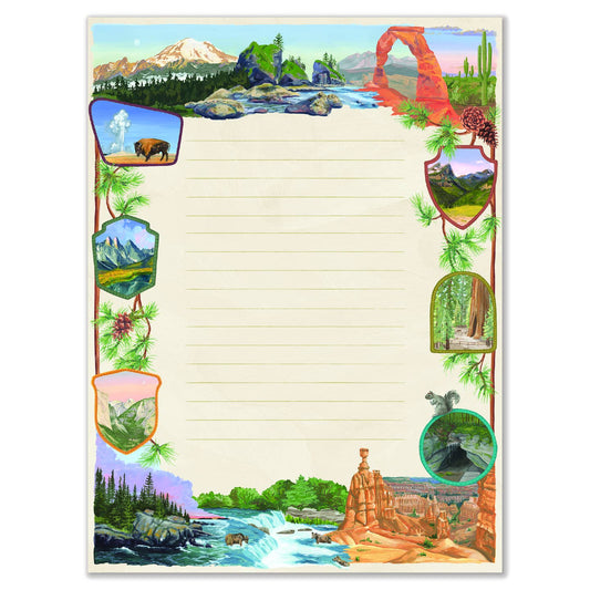 National Parks Scenic Landmarks Notepad