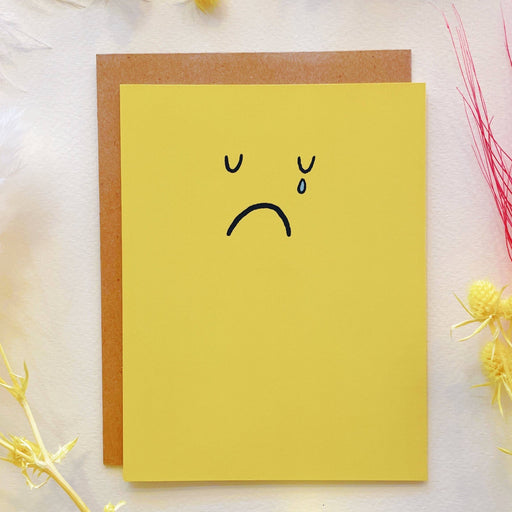 Sad Tear Cry Face Card