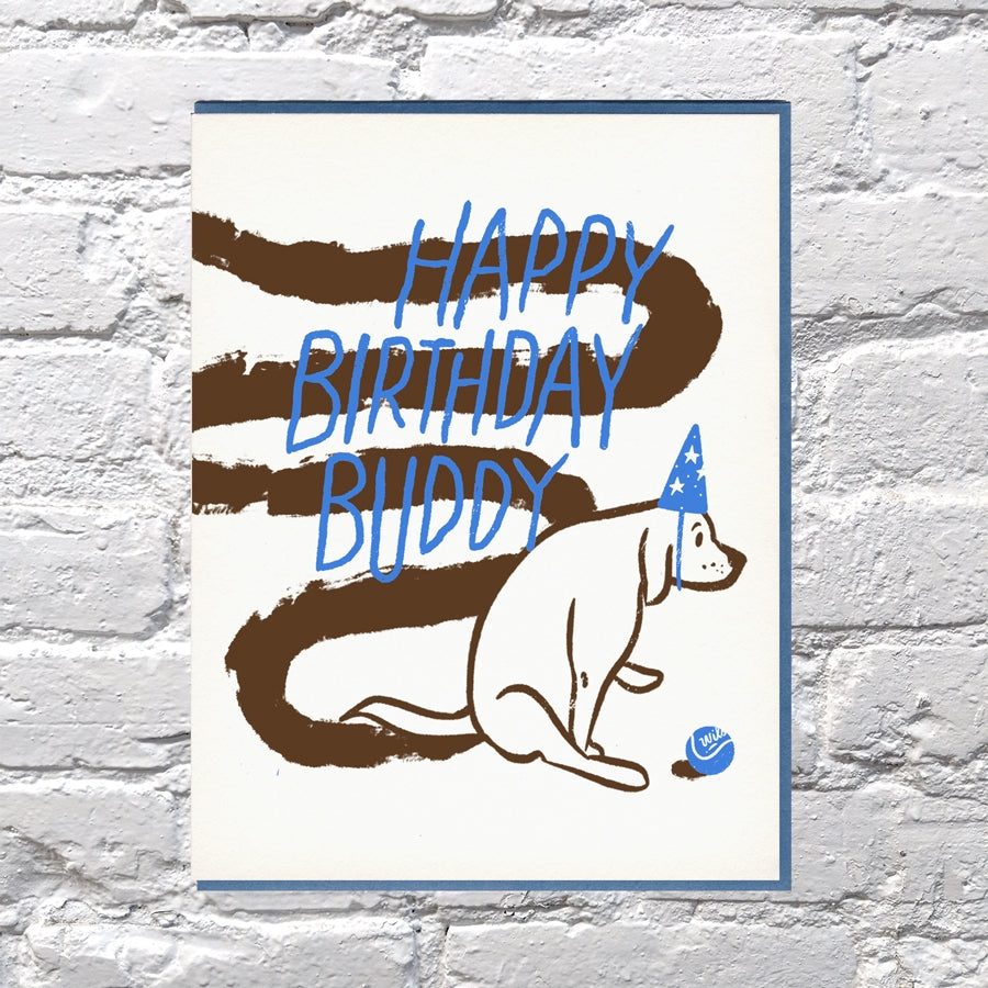 Dog Poop Streaks Birthday Buddy Card