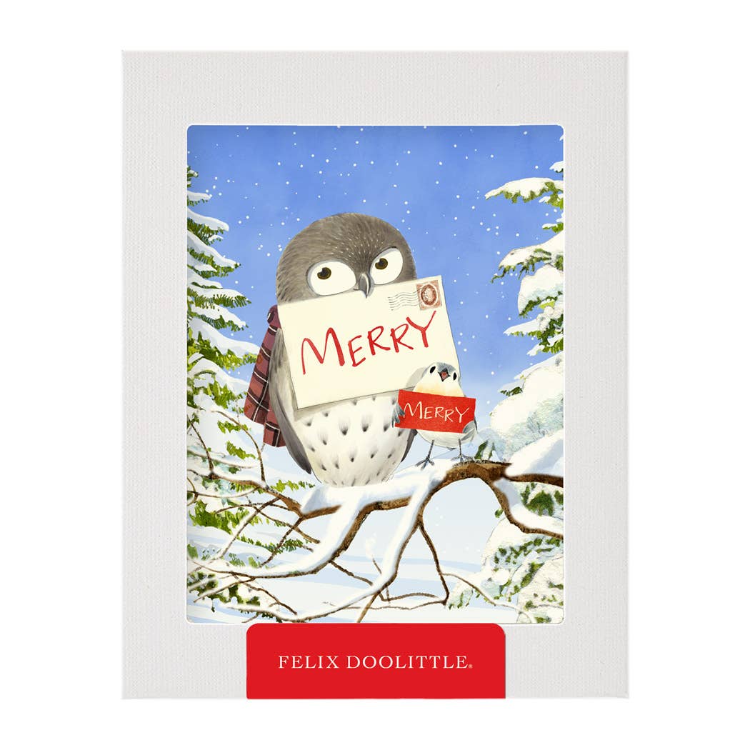 Twice the Merry Owls Box Set of Cards