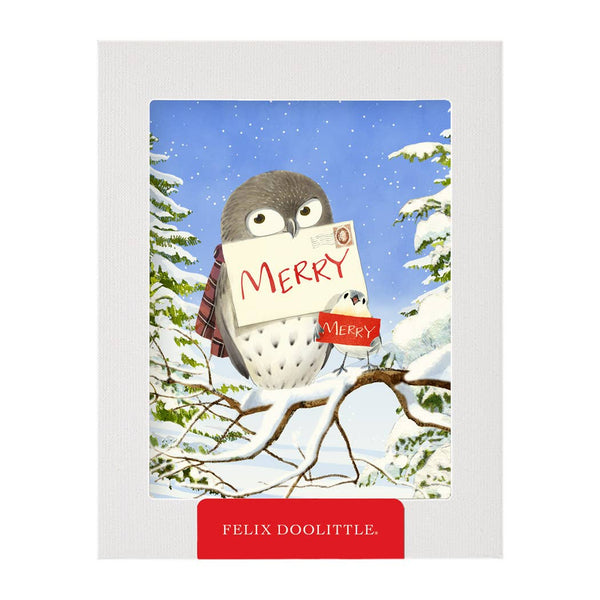 Twice the Merry Owls Box Set of Cards