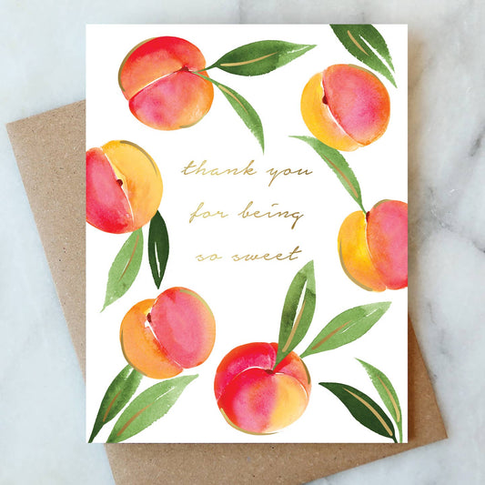 Sweet Peaches Thank You Card