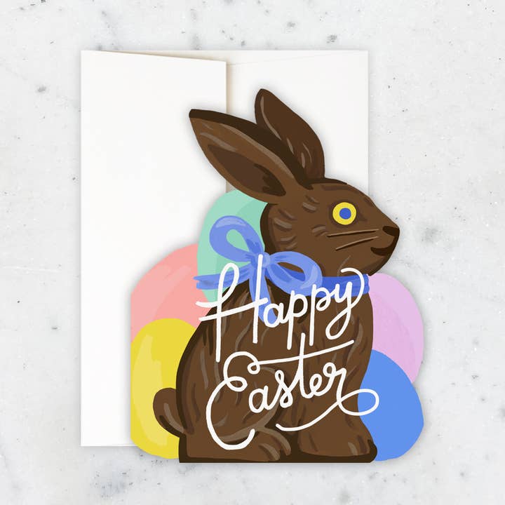 Bunny Die Cut Easter Card