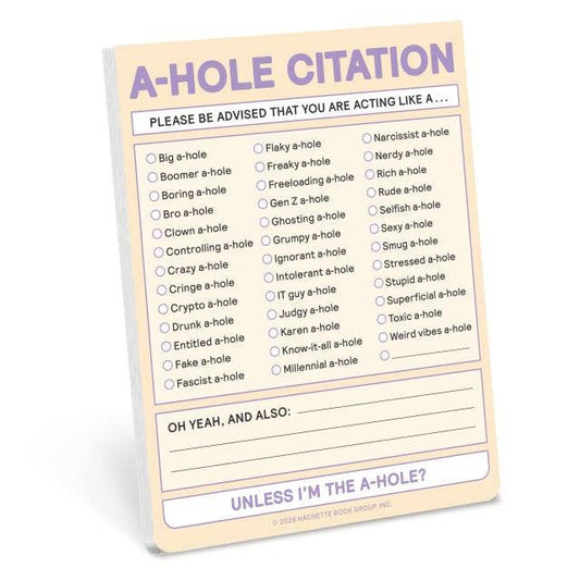A-Hole Citation Notepad