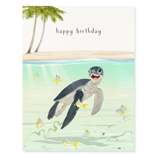 Baby Sea Turtle Birthday Card