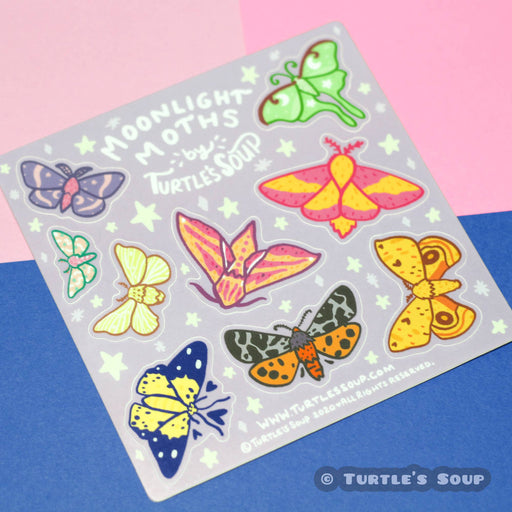 Moonlight Moths Sticker Sheet