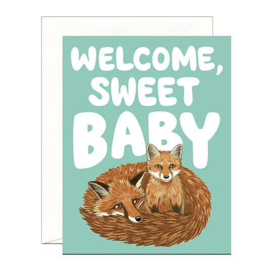 Fox Welcome Sweet Baby Card