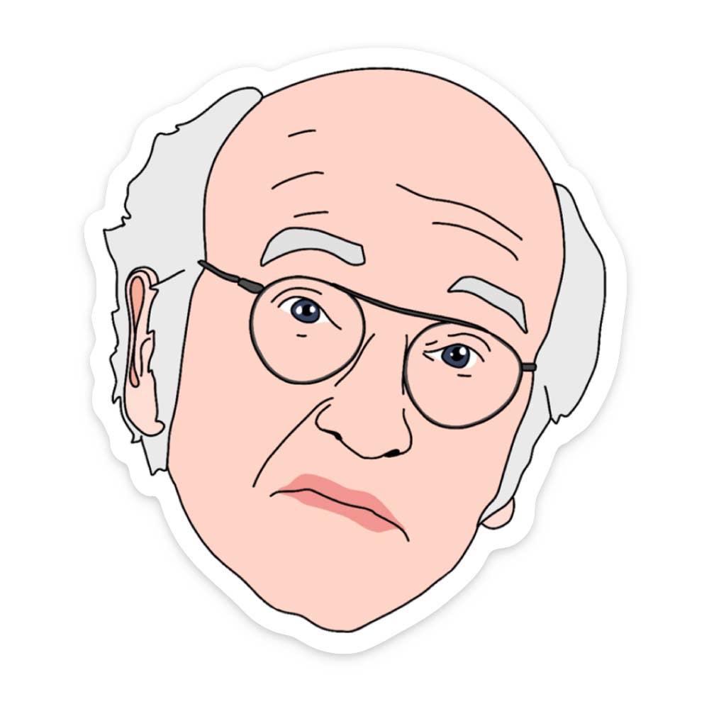 Larry David Head Vinyl Sticker